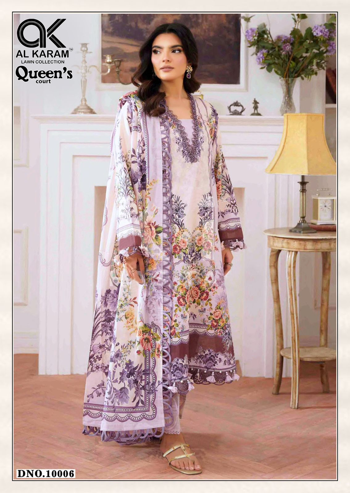 AL KARAM QUEENS COURT VOL 10 LAWN KARACHI SUITS