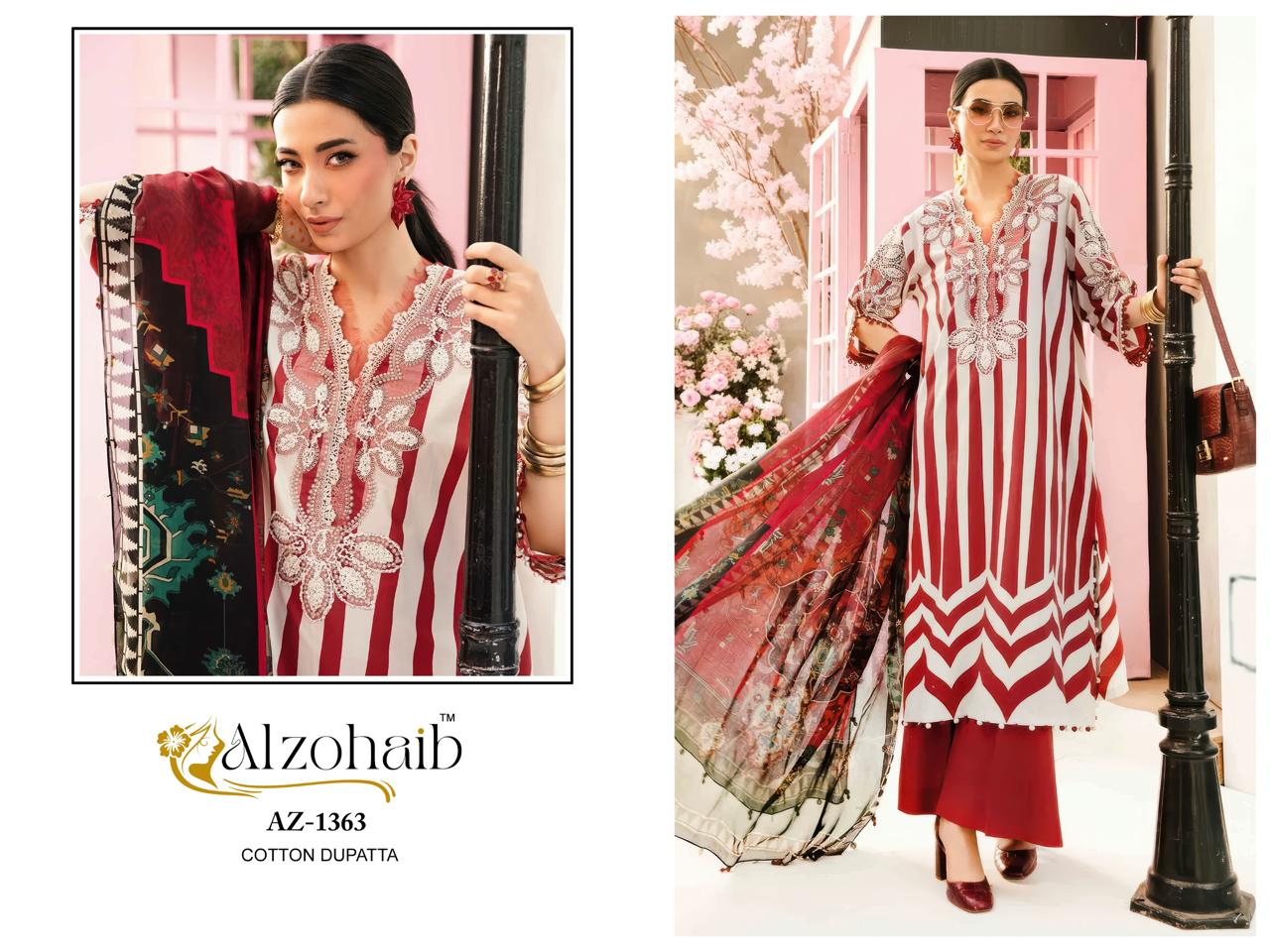 ALZOHAIB INAAYA PAKISTANI COTTON SUITS WHOLESALER