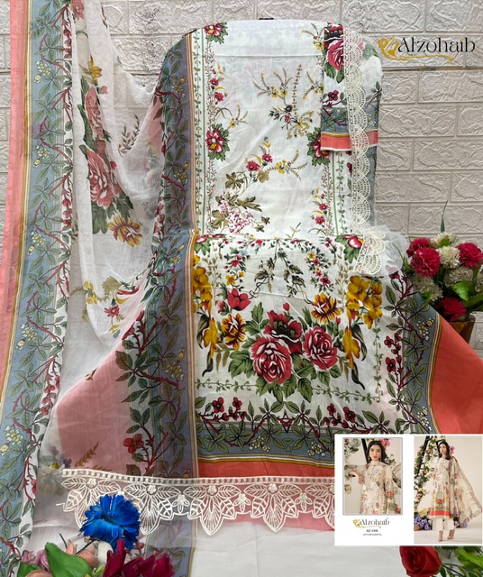 ALZOHAIB INAAYA PAKISTANI COTTON SUITS WHOLESALER