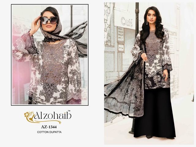 ALZOHAIB MUBEENA PAKISTANI COTTON SUITS CATALOG