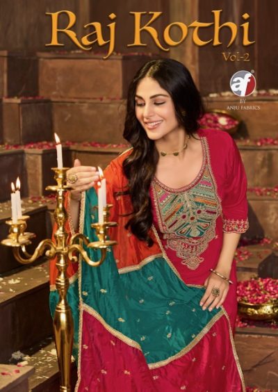 ANJU FABRICS RAJ KOTHI VOL 2 CREPE READYMADE KURTIS