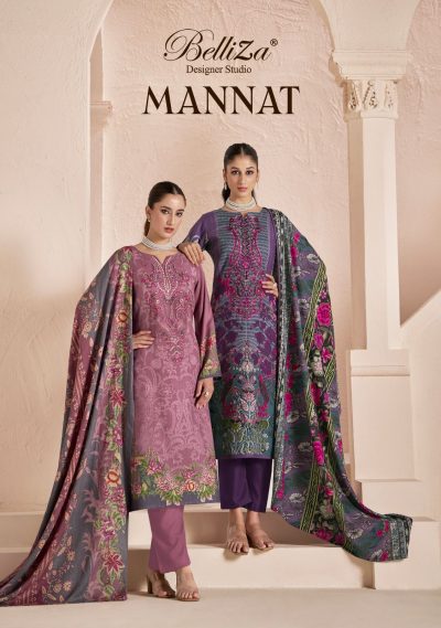 BELLIZA DESIGNER MANNAT PURE VISCOSE PASHMINA SUIT