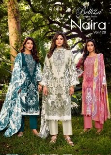 BELLIZA DESIGNER NAIRA VOL 120 PURE COTTON SUITS