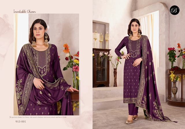 BELLIZA DESIGNER NIMRA PURE VISCOSE PASHMINA SUITS