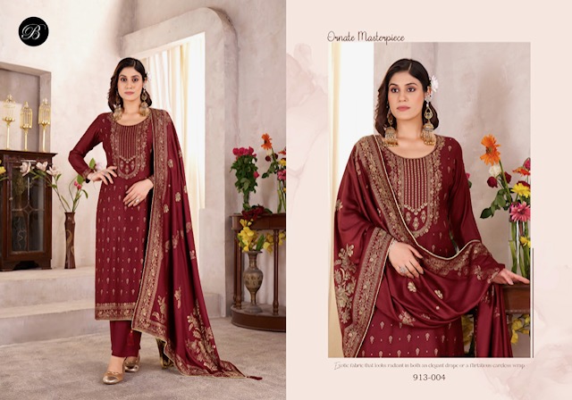 BELLIZA DESIGNER NIMRA PURE VISCOSE PASHMINA SUITS