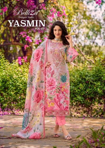 BELLIZA DESIGNER YASMIN VOL 3 PURE COTTON SUITS