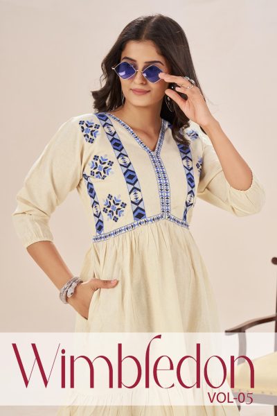 BLUE HILLS WIMBLEDON VOL 5 COTTON READYMADE KURTI