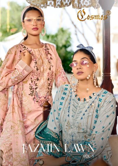 COSMOS JAZMIN LAWN VOL 1 LAWN COTTON SUITS
