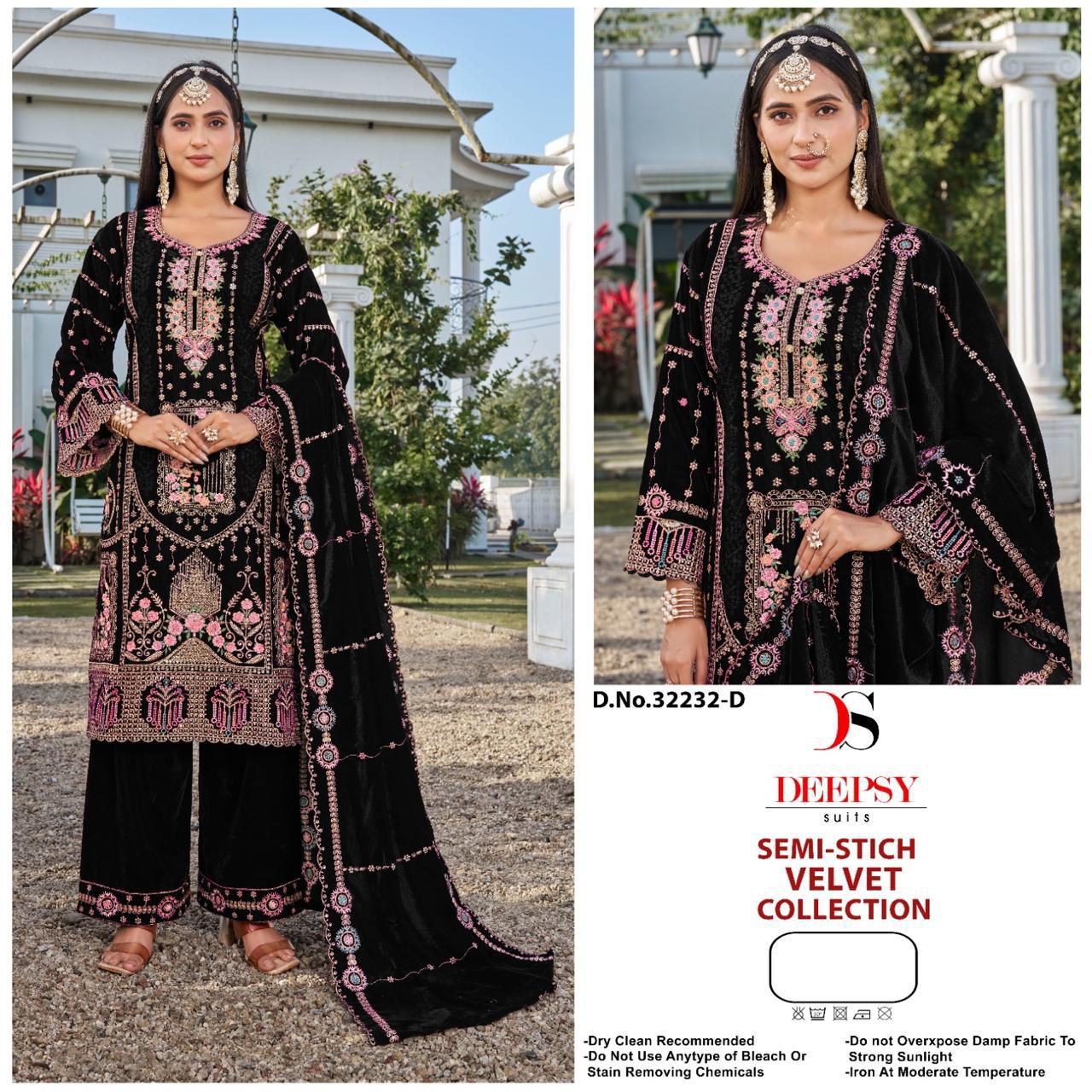 DEEPSY SUITS D.NO 32232-A TO 32232-D VELVET COLLECTION