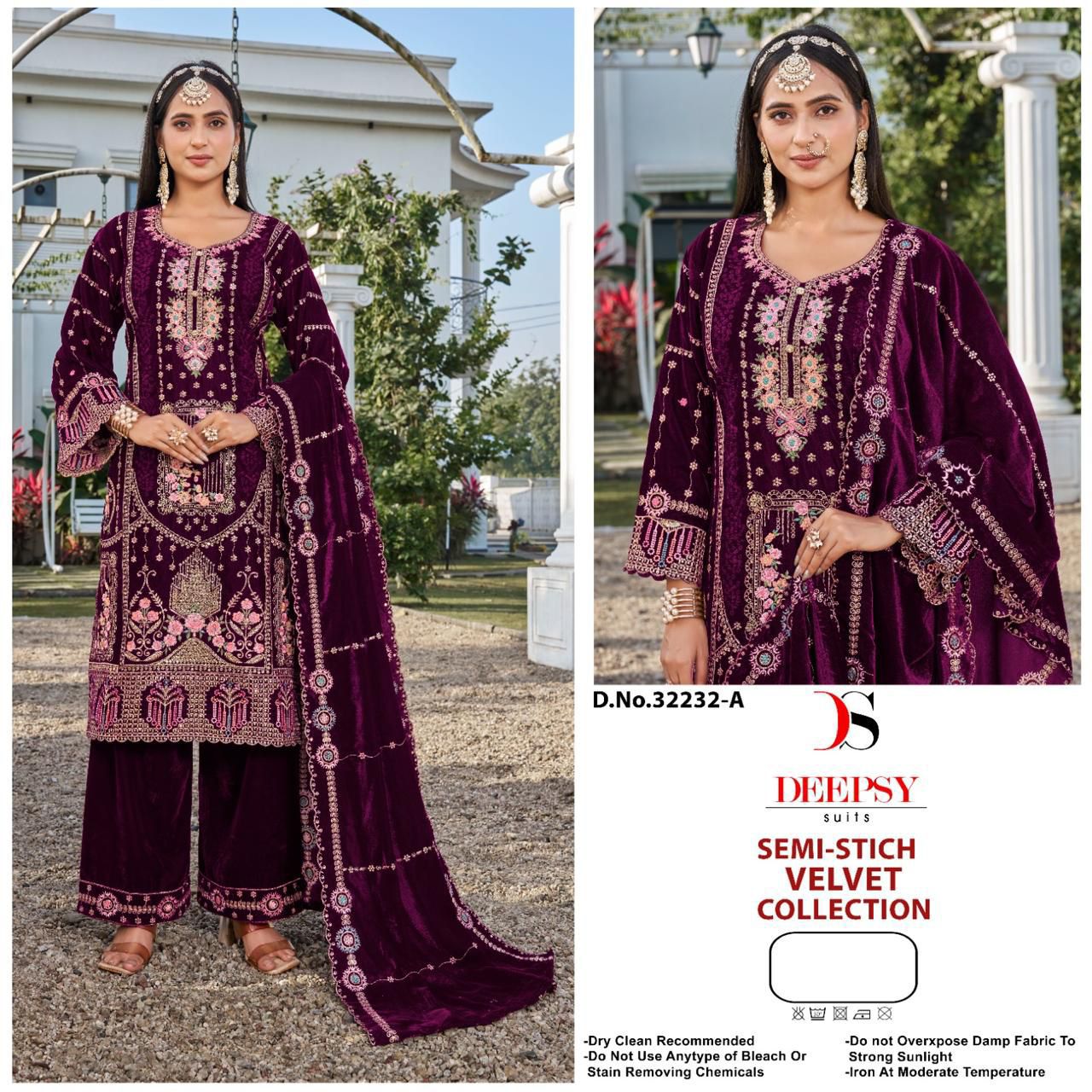 DEEPSY SUITS D.NO 32232-A TO 32232-D VELVET COLLECTION