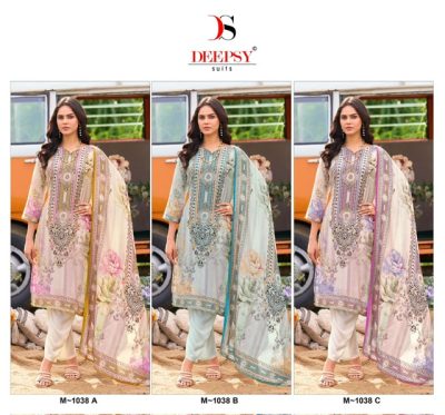 DEEPSY SUITS M-1038 PURE VISCOSE MUSLIN SUITS