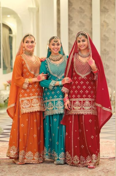 EBA LIFESTYLE RANGOLI CHINNON READYMADE SUITS