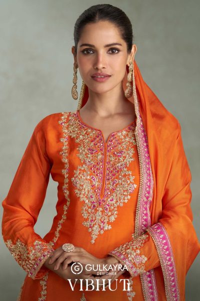 GULKAYRA DESIGNER VIBHUTI READYMADE CHINNON SUITS