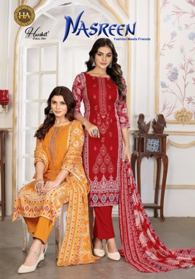 HARSHIT FASHION NASREEN PURE VISCOSE REYON SUITS