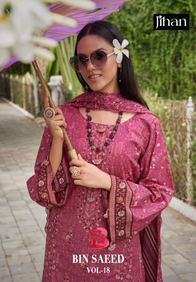 JIHAN BIN SAEED VOL 18 LAWN SUITS COLLECTION