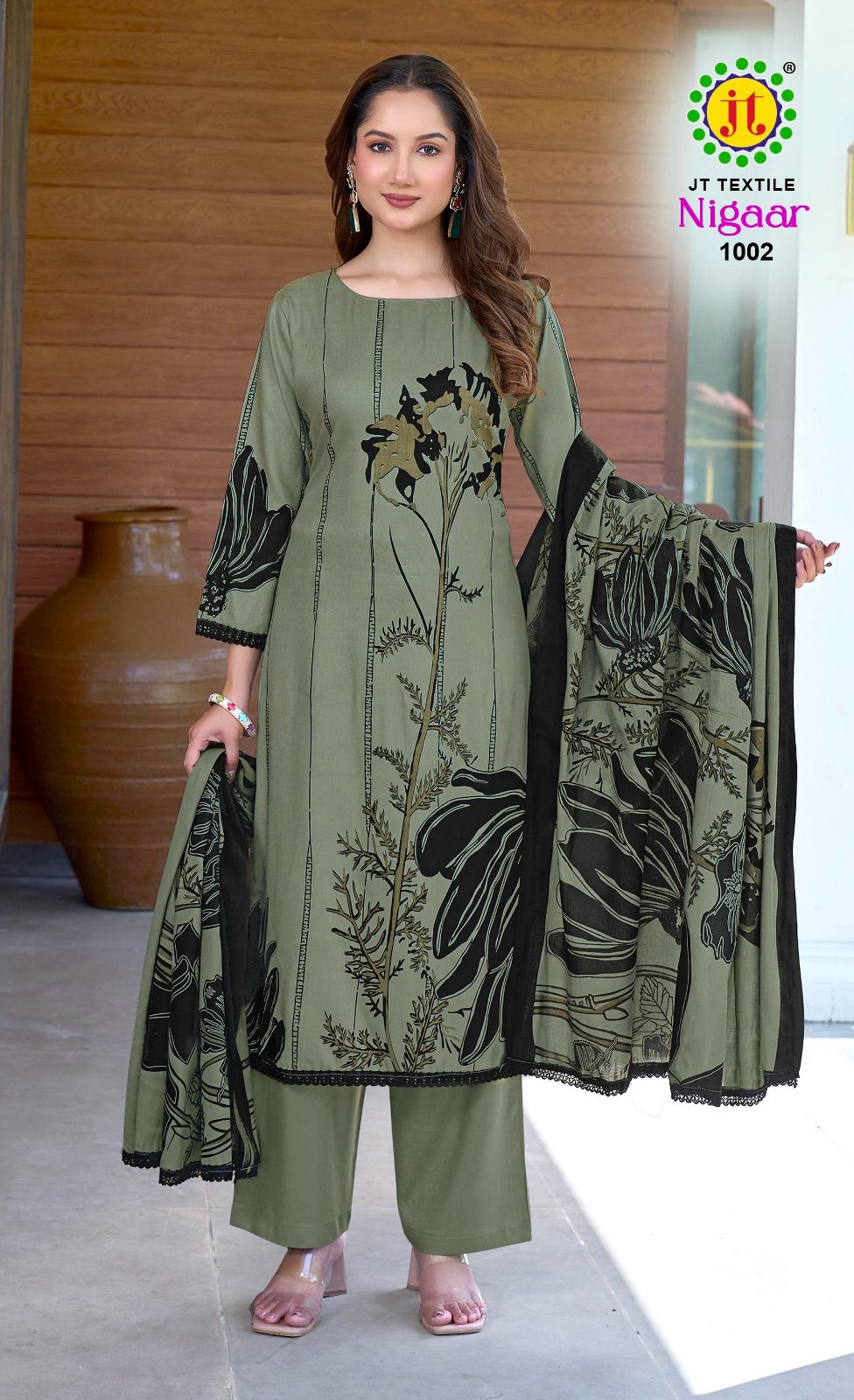 JT TEXTILE NIGAAR VOL 1 REYON PRINTED SUITS CATALOG