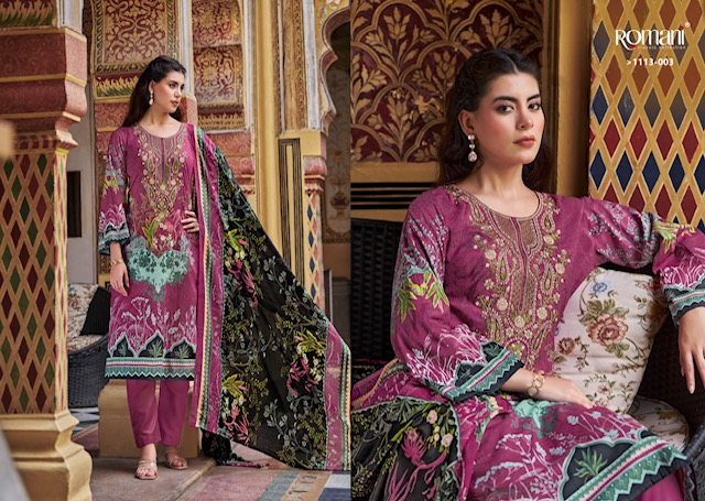 ROMANI AARZU VOL 22 PURE COTTON EMBROIDERY SUITS