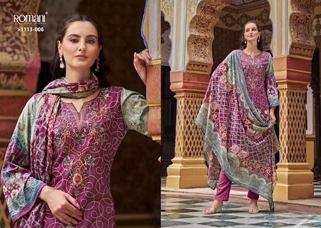 ROMANI AARZU VOL 22 PURE COTTON EMBROIDERY SUITS