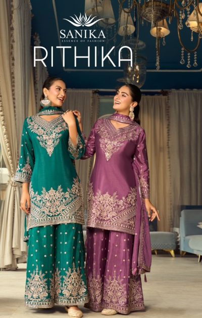SANIKA FASHION RITHIKA READYMADE CHINNON SUITS