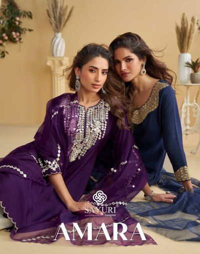SAYURI DESIGNER AMARA READYMADE SILK SUITS CATALOG