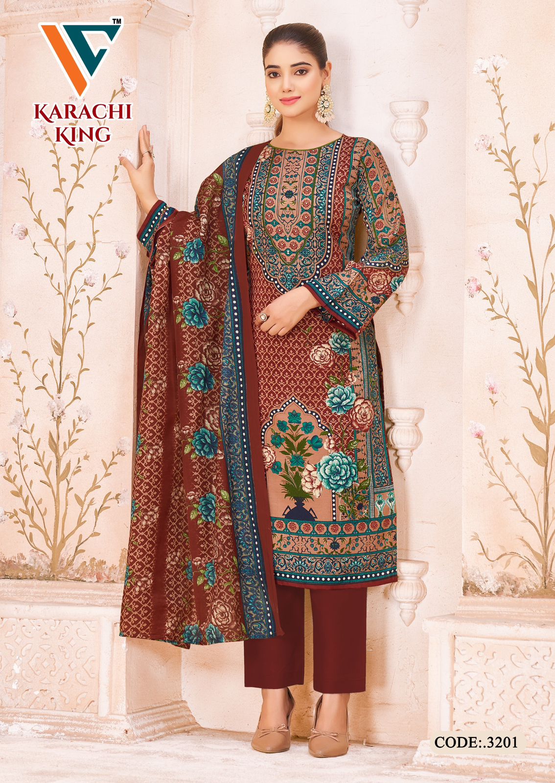 VANDANA CREATION KARACHI KING VOL 32 COTTON SUITS