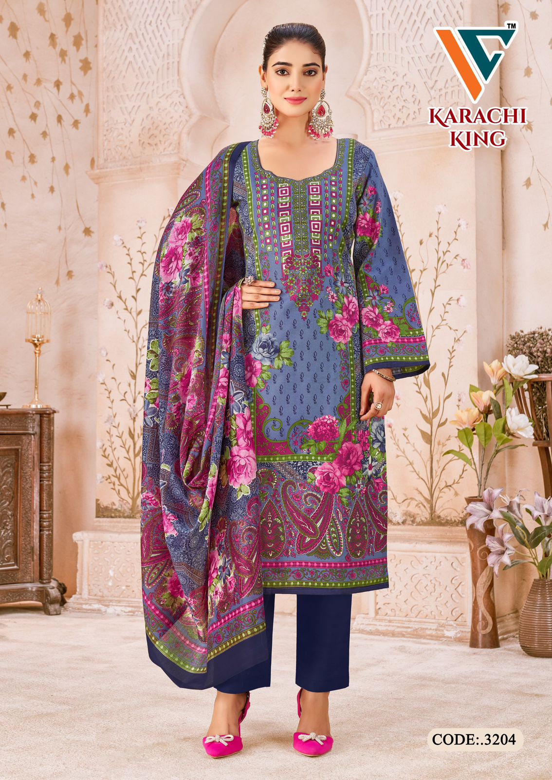 VANDANA CREATION KARACHI KING VOL 32 COTTON SUITS