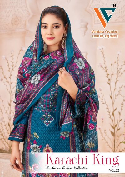 VANDANA CREATION KARACHI KING VOL 32 COTTON SUITS