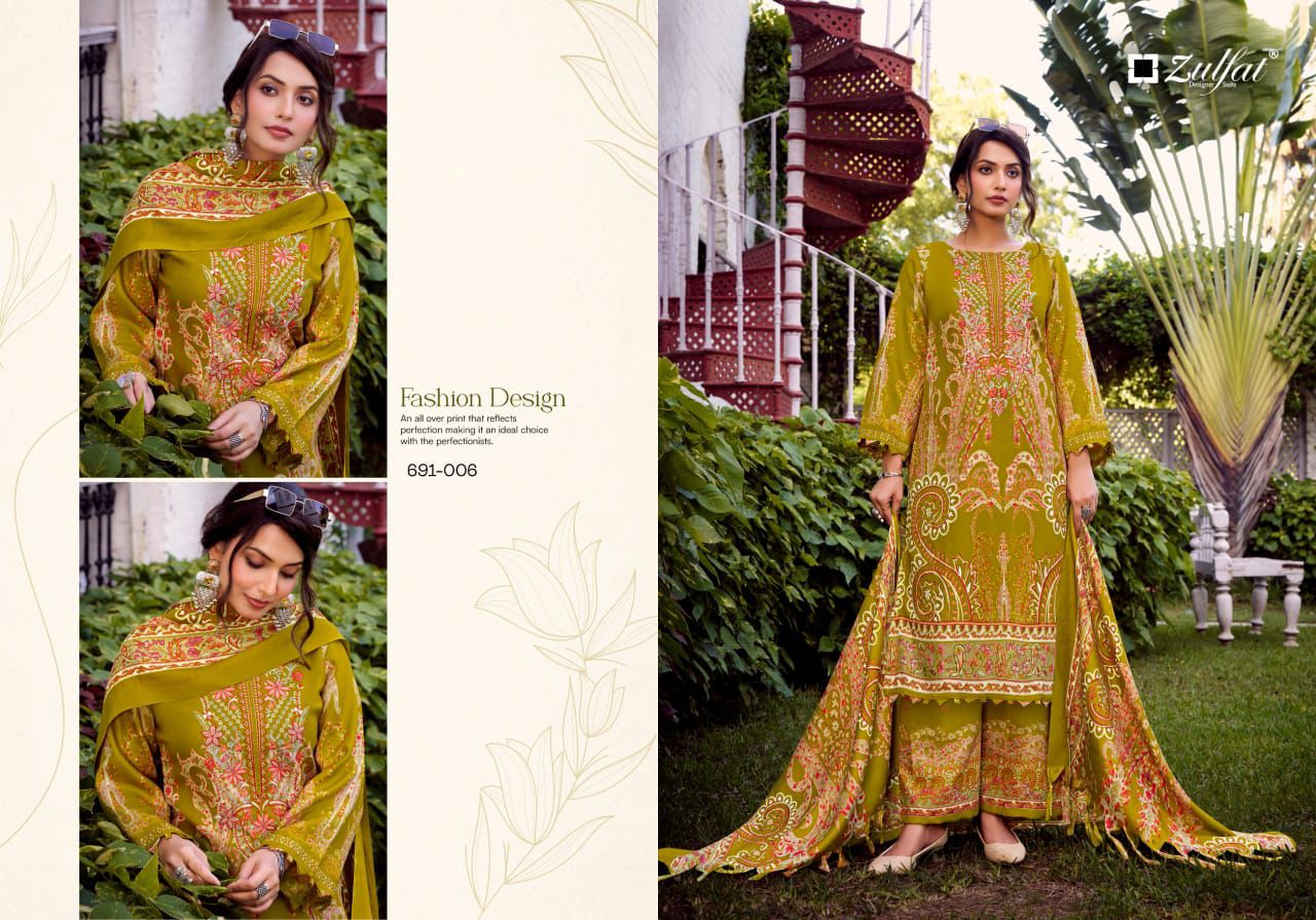 ZULFAT DESIGNER JANNAT WOOLLEN PASHMINA SUITS