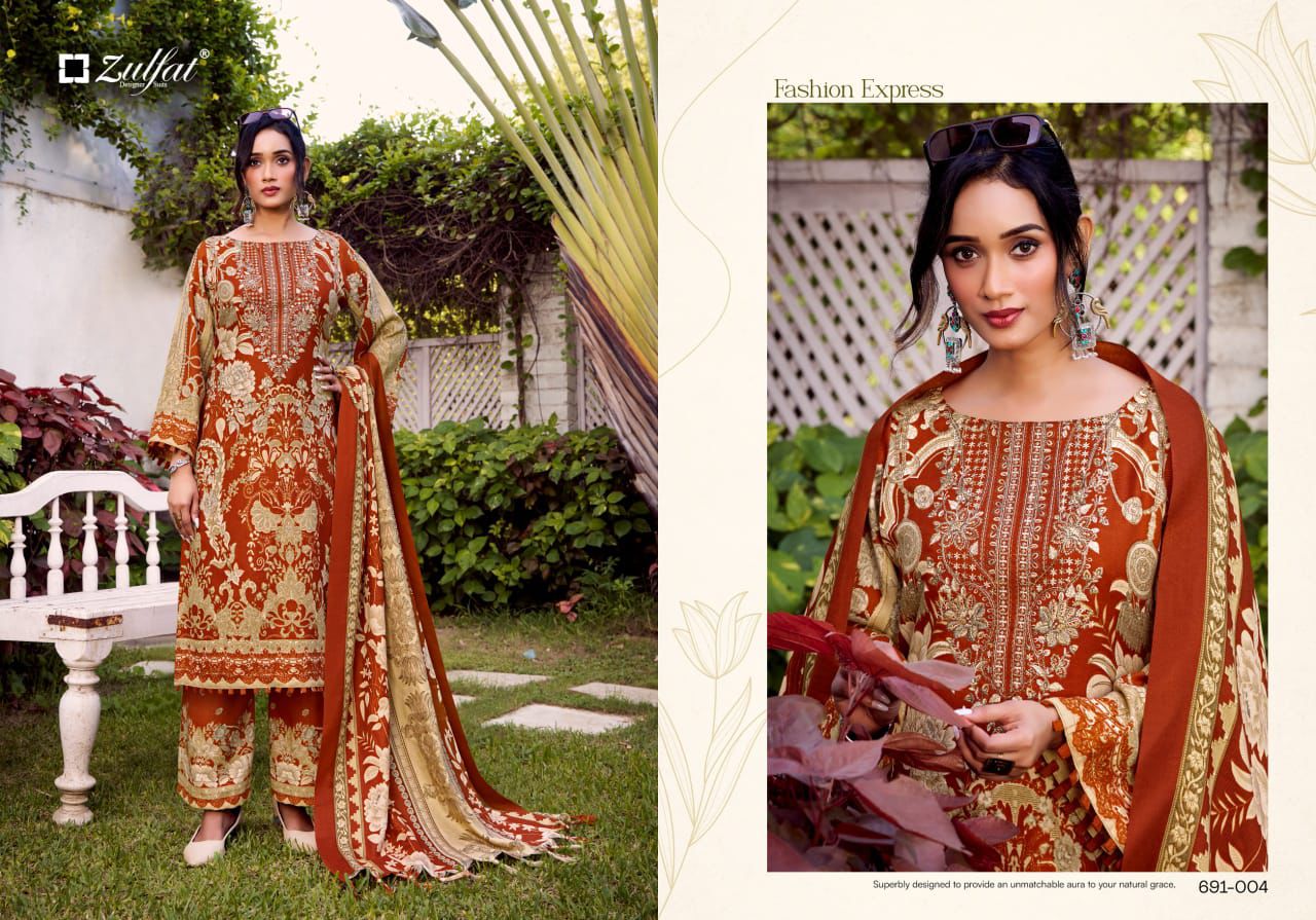 ZULFAT DESIGNER JANNAT WOOLLEN PASHMINA SUITS