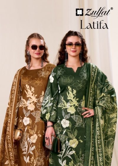 ZULFAT DESIGNER LATIFA PURE JAM COTTON SUITS CATALOG