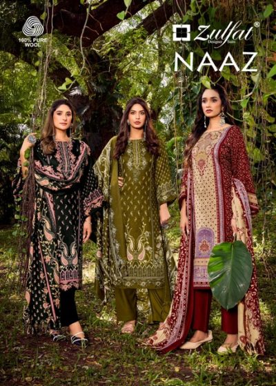 ZULFAT DESIGNER NAAZ PURE PASHMINA WOOLLEN SUITS