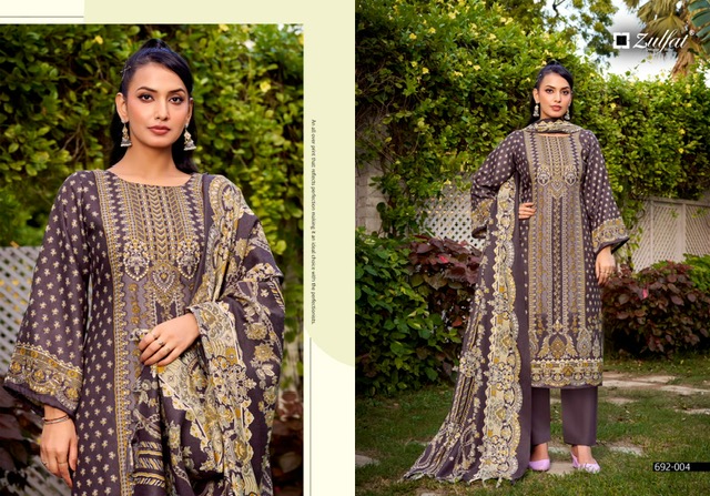 ZULFAT DESIGNER NAAZ PURE PASHMINA WOOLLEN SUITS