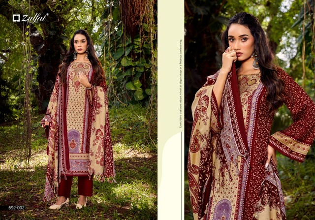 ZULFAT DESIGNER NAAZ PURE PASHMINA WOOLLEN SUITS