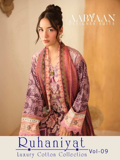 AABYAAN RUHANIYAT VOL 9 LAWN KARACHI SUITS