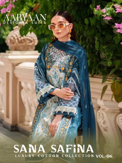 AABYAAN SANA SAFINA VOL 6 LAWN KARACHI SUITS