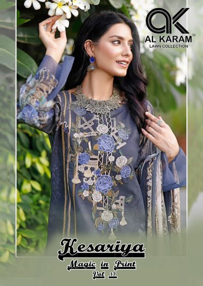 AL KARAM KESARIYA VOL 17 LAWN KARACHI SUITS