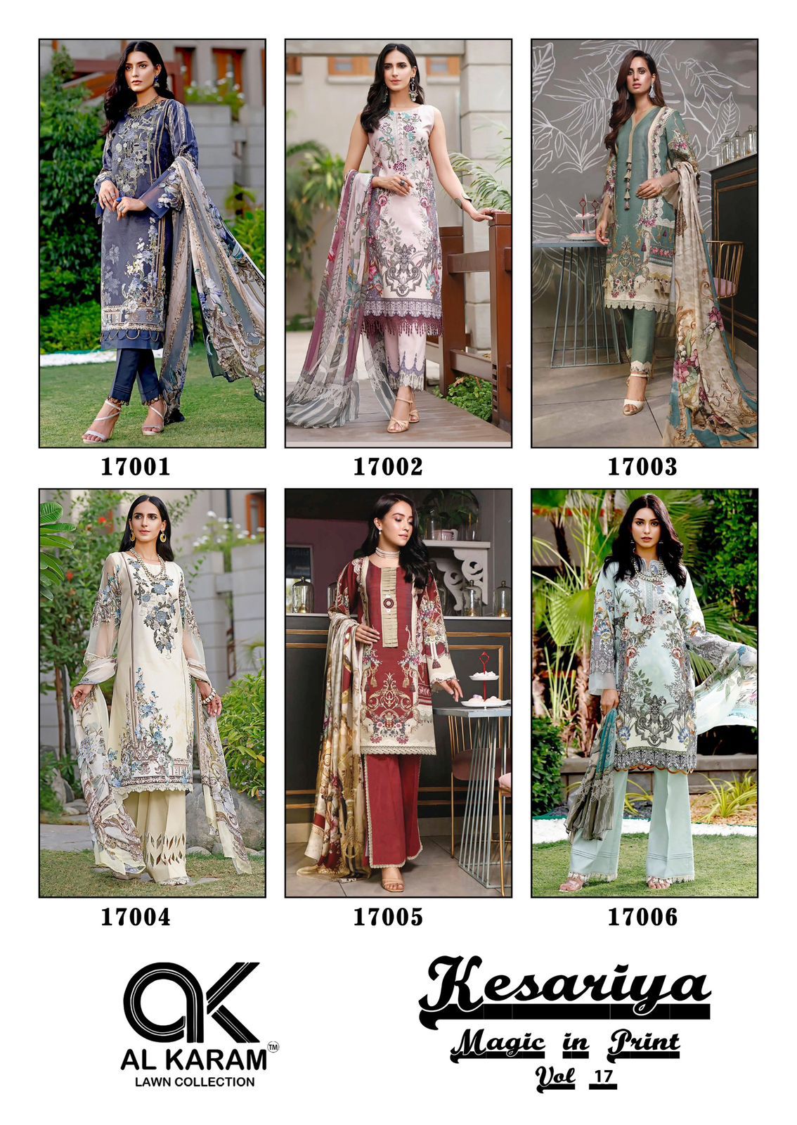 AL KARAM KESARIYA VOL 17 LAWN KARACHI SUITS