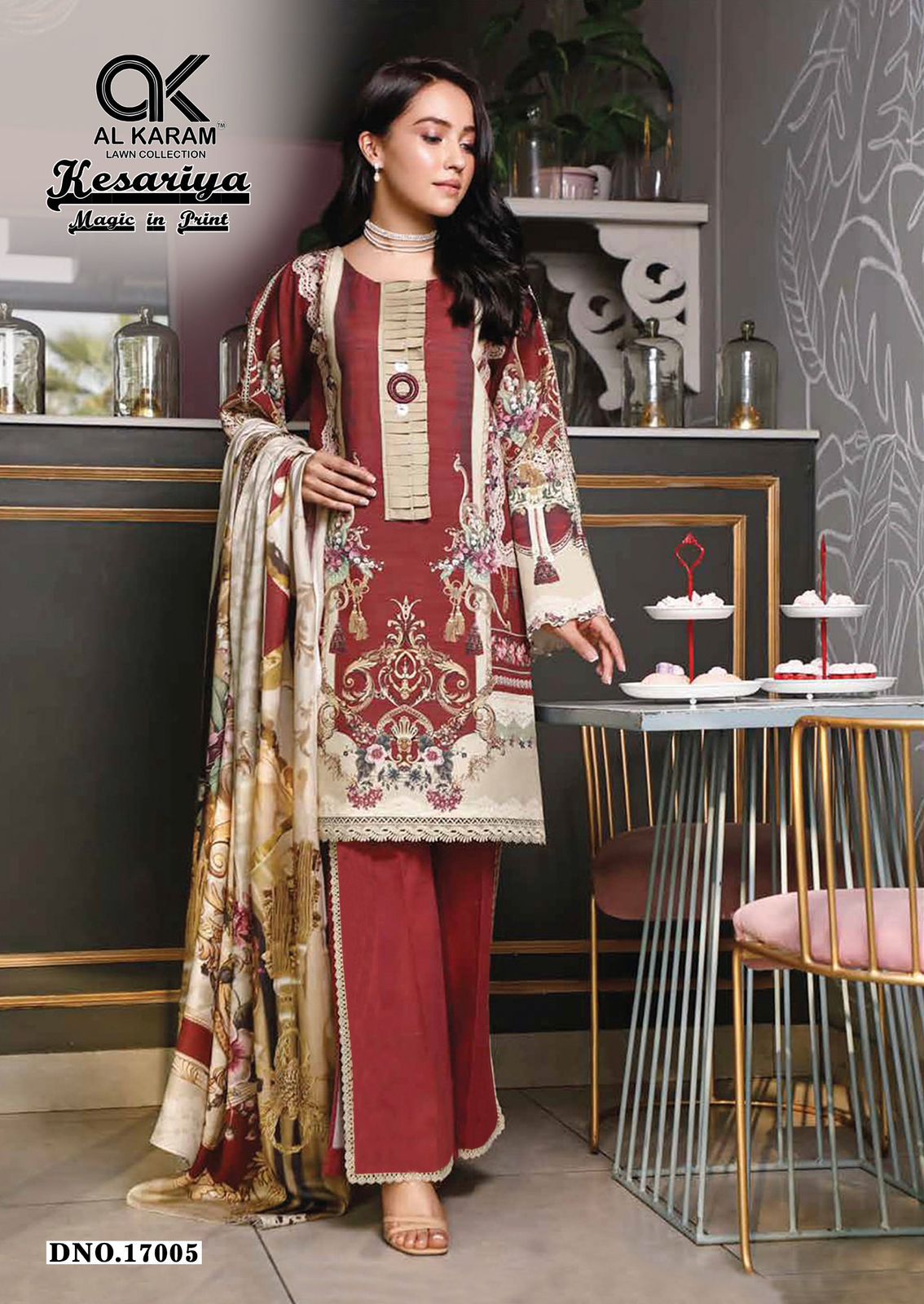 AL KARAM KESARIYA VOL 17 LAWN KARACHI SUITS
