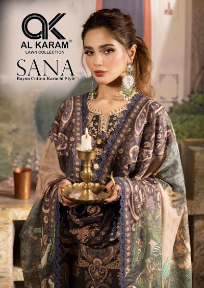 AL KARAM SANA PAKISTANI KARACHI SUITS CATALOG