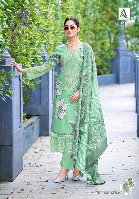 ALOK SUITS AL ZAREEN PURE CAMBRIC COTTON SUITS