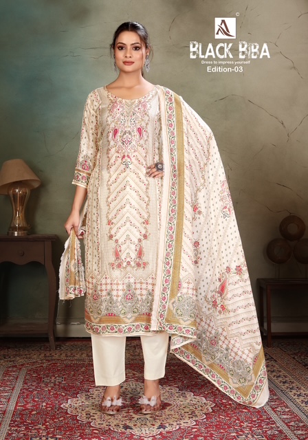 ALOK SUITS BLACK BIBA EDITION 3 LATEST CATALOG