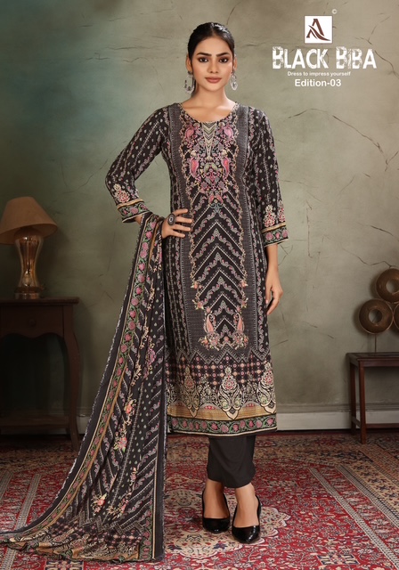ALOK SUITS BLACK BIBA EDITION 3 LATEST CATALOG