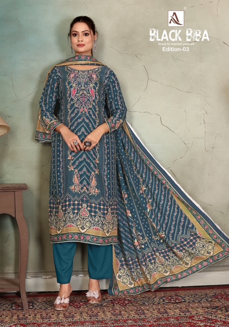 ALOK SUITS BLACK BIBA EDITION 3 LATEST CATALOG