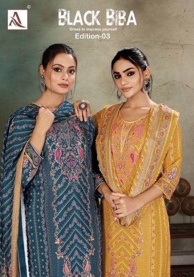 ALOK SUITS BLACK BIBA EDITION 3 LATEST CATALOG