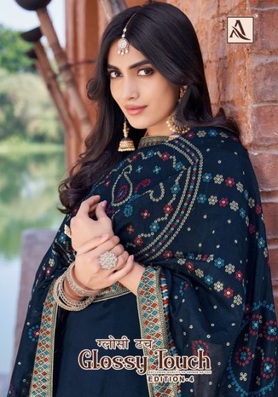 ALOK SUITS GLOSSY TOUCH EDITION 4 LATEST CATALOG