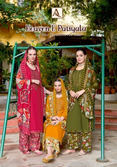 ALOK SUITS HEAVEN E PATIYALA PURE VISCOSE REYON SUITS