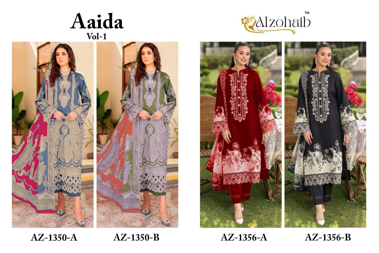 ALZOHAIB AAIDA VOL 1 PAKISTANI SUITS WHOLESALER