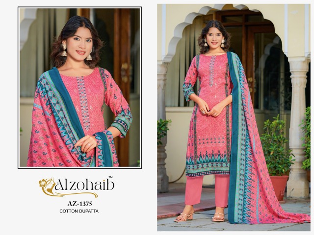 ALZOHAIB FARHA AZ-1374 TO AZ-1377 PAKISTANI SUITS
