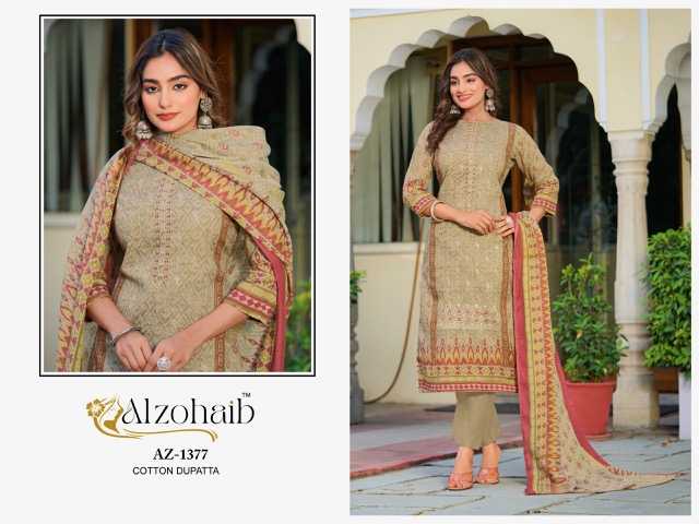 ALZOHAIB FARHA AZ-1374 TO AZ-1377 PAKISTANI SUITS