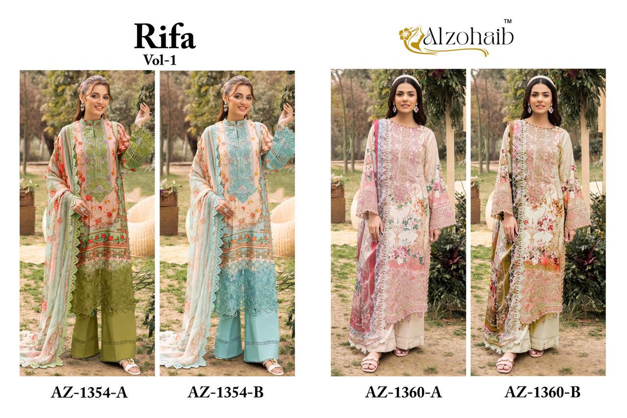 ALZOHAIB RIFA VOL 1 PAKISTANI COTTON SUITS